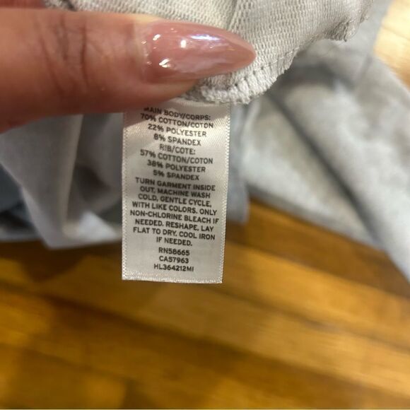 TROUVE Gray Corset Sweater Lace Up Side Crewneck Sweatshirt - Picture 11 of 12